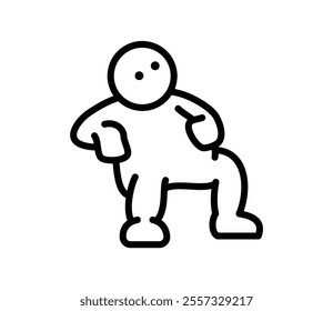 Simple illustration of a person relaxing Vector