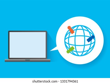 simple illustration of a personal computer