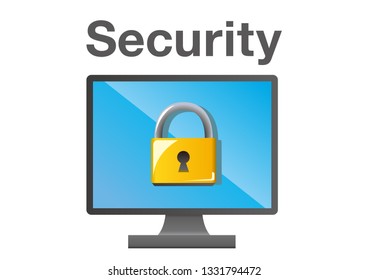 simple illustration of a personal computer