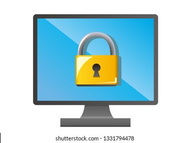 simple illustration of a personal computer