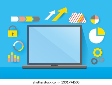 simple illustration of a personal computer