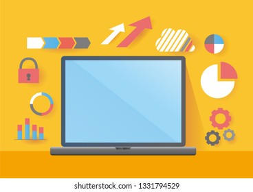 simple illustration of a personal computer