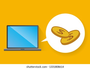simple illustration of a personal computer