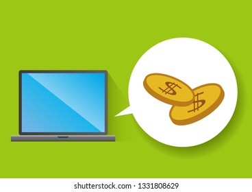 simple illustration of a personal computer