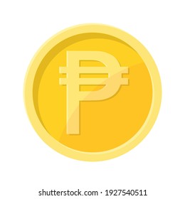 Simple illustration of Peso coin Concept of internet currency