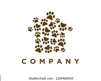 simple illustration pets / paws logo
