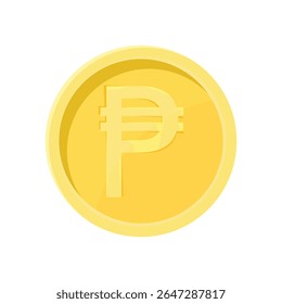 Simple illustration of philippine peso coin
