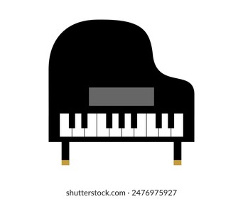 A simple illustration of a piano.