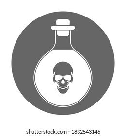 Einfache Darstellung von Gift in Flasche Konzept zu Halloween-Tag