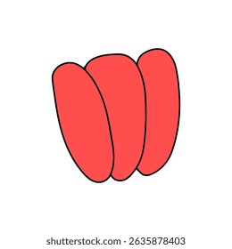 Simple illustration potatoes, tomato, onion cartoon