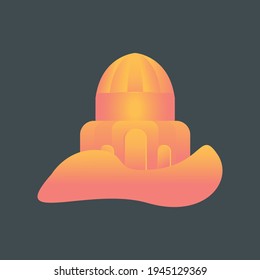simple illustration of powerful hat