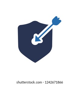 Simple Illustration of Protection shield icon