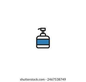 A simple illustration of a pump bottle.