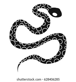 Simple illustration of python snake vector icon for web