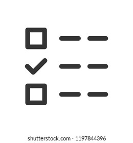 Simple illustration of a questionnaire icon