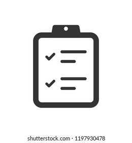 Simple Illustration Of A Questionnaire  Icon