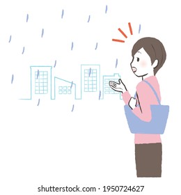 simple illustration of rainy season