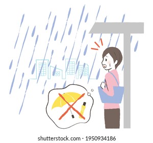 simple illustration of rainy season