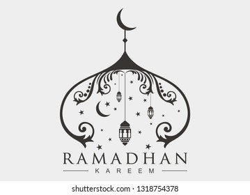 simple illustration of ramadhan kareem
