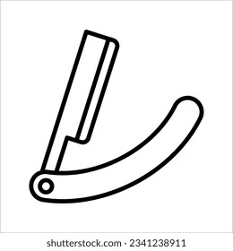 Simple illustration of razor vector icon for web design isolated on white background