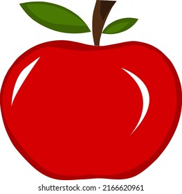 ilustración simple de manzana roja