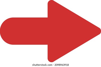 Simple illustration of red arrow