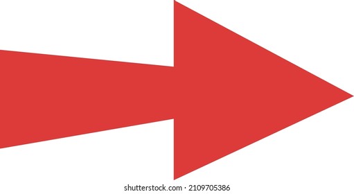 Simple illustration of red arrow