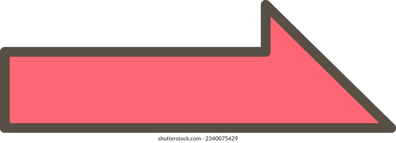 Simple illustration of a red arrow