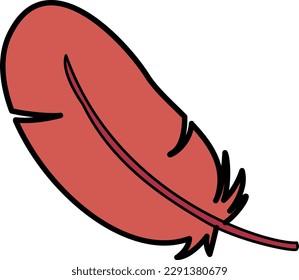 simple illustration of red feather