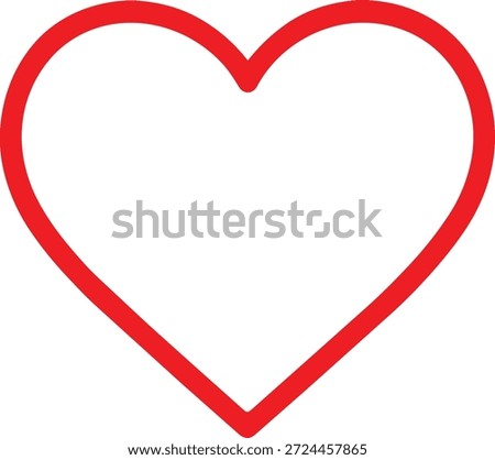 A simple illustration of a red heart shape on a plain white background symbolizing love and affection