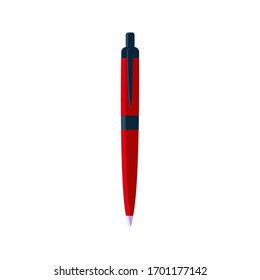 Simple Illustration Of A Red Pen Vector