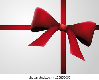 Simple illustration of red ribbon