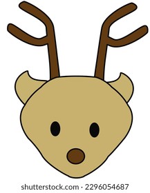 Simple illustration of reindeer vector