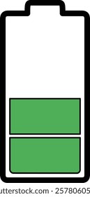 Simple illustration of remaining battery power