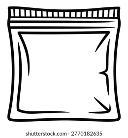 Simple illustration of resealable pouch