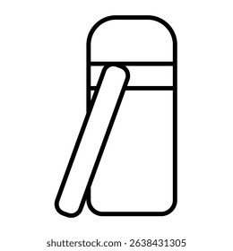 Simple illustration of a reusable water bottle