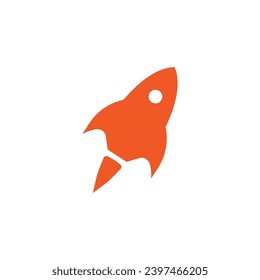 Einfache Illustration von Raketen. Rocket Logo Symbol im flachen Stil.