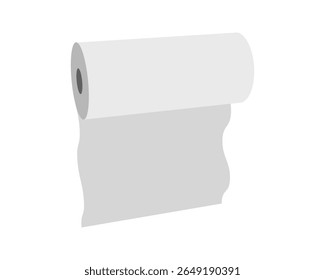 Simple illustration of a roll of paper, unfurling gently.  Perfect for concepts of beginnings, potential,  new ideas,  or the unfolding of a story.