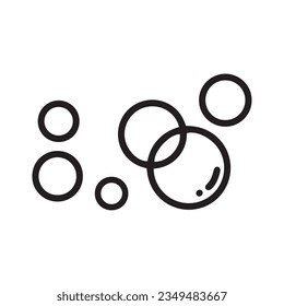 Simple illustration of round bubbles Icon