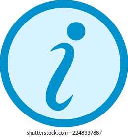 Simple illustration of a round circle written i