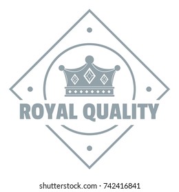 Simple illustration of royal quality vector logo for web