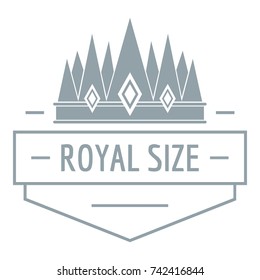 Simple illustration of royal size vector logo for web