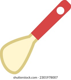 Simple illustration of rubber spatula and fly return