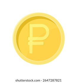 Simple illustration of ruble russia coin