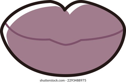 A simple illustration of ruddy lips