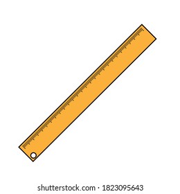 Einfache Illustration von Lineal-Werkzeugsymbol Konzept von Werkzeugen