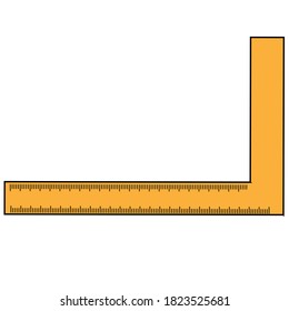 Simple illustration of ruler tool icon Concept of work tools
