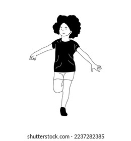 simple illustration of running sports person