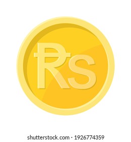 Simple ilustración de la rupia, moneda Concepto de moneda de Internet