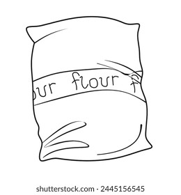 simple illustration of a sack, drawn on white background